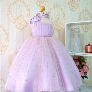 Hand made Lilac with pearls dress the pearl dont come off